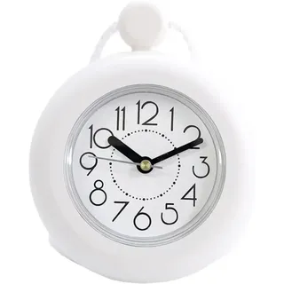 Lntyq - Duschuhr, Wasserdichte Badezimmeruhr, Mini-badezimmeruhr, Hängendes Handtuch, Doppelfunktions-wanduhr Und Schreibtischuhr, Küchenwanduhr