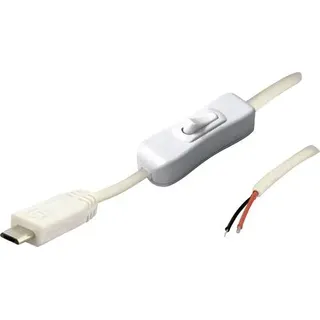 TRU Components USB Anschlussleitung mit Schalter Stecker, gerade 2 polig belegt TC-2509037 Inhalt