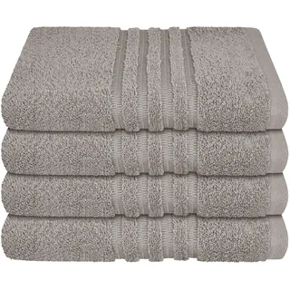 Handtuchset 50 x 100 cm hellgrau 4 St.