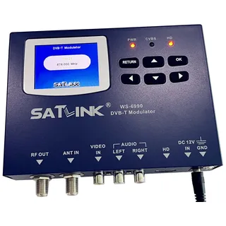 SATLINK WS-6990 1 Route DVB-T Modulator AV+ HDMI COFDM Modulation H.264