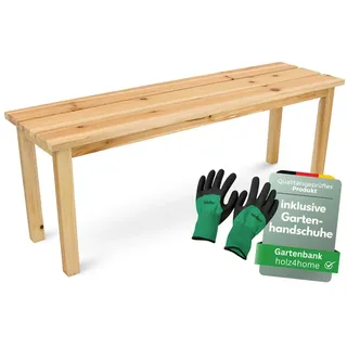 holz4home Kleine Sitzbank 2-3 Sitzplätze  ohne Lehne  braun