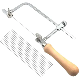 yotutun Laubsäge Dekupiersäge, Metallsäge Bogensäge, Dekupiersäge Juweliersäge, Verstellbare Laubsägen für Holz, 12 Stück Laubsägeblätter, Perfektes Werkzeug für verschiedene Projekte