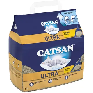 Catsan Klumpstreu, geruchsbeseitigend, extra saugfähig, Packung mit 3 x 5 Liter