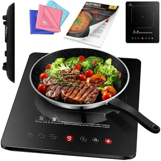 Kesser Induktionskochplatte 28cm mit 9 Heizstufen, Timer, Touch-Steuerung, Booster, Sicherheitsmerkmale