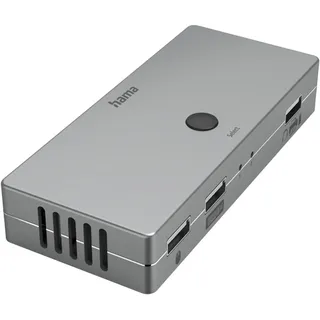 Hama 00200135 KVM-Umschalter Connect2Switch, inkl. Kabel, 4 Ports