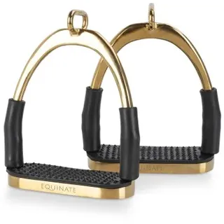 Equinate Sicherheitssteigbügel Charles 10 cm Gold