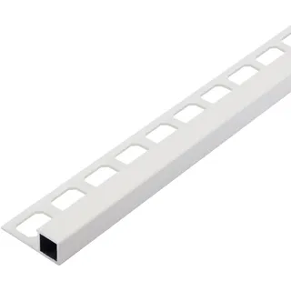 Quadratprofil / Ecken Aluminium strukturbeschichtet arctic | Quadrat-Eckstück Aluminium - 12,5 mm