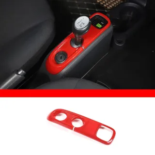 Diyucar ABS-Kunststoff-Auto-Mittelkonsolen-Schalttafel-Abdeckung für Mercedes-Benz Smart 451 Fortwo 2009-2015 LHD (Rot)