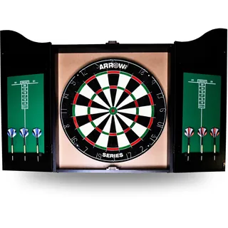 arrow180 Series Bristle Dartscheibe inkl. 2 x 18g Steel Darts Sets