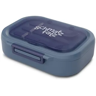 Klarstein schmatzfatz Brotdose – Bpa-freie Bento-box Für Kinder, 3 Fächer, Spülmaschinenfest, Inkl. Besteck, Snackbox Mit Fächern, Porzellanblau, Langlebig Und Leicht, Perfekt Für Kindergarten Und Reisen
