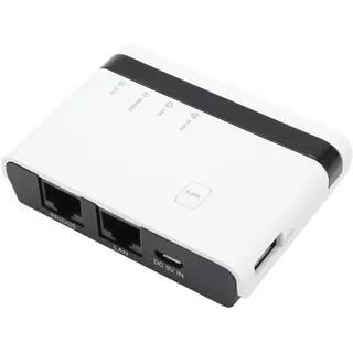 Drahtloser Druckserver, USB -Druckserver Zum Teilen von 4 USB -Druckern über LAN über Ethernet- oder WiFi -Netzwerk, Multi -Mode -Support, Plug und Play (EU-Stecker)