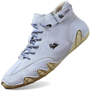 Generisch Sneaker Damen Alpaca Barfuss Schuhe Damen Ergonomischer Sommer Barfußschuhe Paar Wasserdicht & Schmerzlindernder Leder-Barfußschuh Atmungsaktive Orthopädische Barfuss - 37 EU