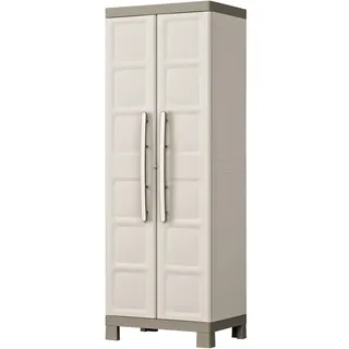 KETER Excellence Kunststoffschrank, hoch, BxTxH: 65x45x182cm, beige/taupe, inkl. 4 höhenverstellbaren Einlegeböden