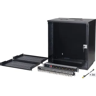 Digitus Netzwerk-Set SOHO PRO, 483 mm Tiefe, schwarz,