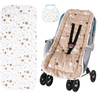 AOGOE Universelle Kinderwagenmatratze, Beidseitig Sitzauflage Weiche Kinderwageneinlage für alle Jahreszeiten, 9 Löcher Bollerwagenmatte kompatibel mit den Meisten Kinderwagen