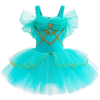 Lito Angels Prinzessin Jasmin Ballettkleid Ballerina Kostüm für Kinder Mädchen, Ballett Kleid Tutu Tanzkleid, Größe 6-7 Jahre 122 (Tag-Nummer 130)