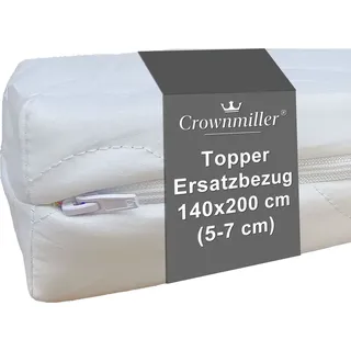 Crownmiller Topperbezug 140 x 200 cm weiß
