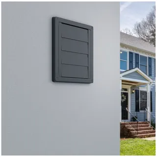 MS Beschläge - Schwarzgraues Außenwandgitter Fassadengitter Edelstahl Abluftgitter Lüftungsgitter 150mm