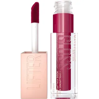 Maybelline New York Glänzender Lipgloss für voller wirkende Lippen, Feuchtigkeitsspendend, Mit Hyaluronsäure, Lifter Gloss Candy Drop, Farbe: Nr. 025 Taffy (Pink), 1 x 5,4 ml
