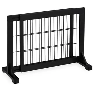 Relaxdays Treppenschutzgitter Ausziehbares Absperrgitter 56x70-108 cm Schwarz