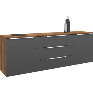 borchardt Möbel Sideboard Oliva, Breite 166 oder 200 cm grau 166 cm x 53 cm x 35 cm