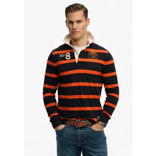 Superdry Langarmshirt "DOUBLE EMBLEM STRIPE RUGBY", Herren, Gr.