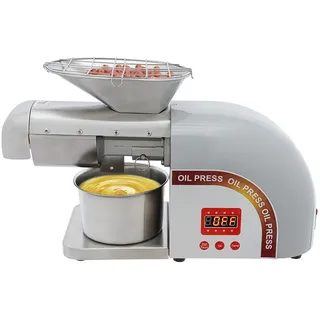 Automatische Ölpresse, 1800W Ölpresse für Zuhause 0-300°C Ölpresse Elektrisch Leistung 5-8kg/H Öl Pressmaschine Elektrische Ölmühle 95% Ölabsaugrate für Sonnenblumen, Sonnenblumenkerne, Sojabohnen, u
