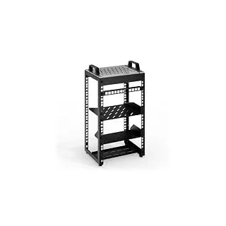 10 Zoll Mini Rack, 8U Desktop Server Rack, 200 mm Tiefe mit Verstellbarer Ablage, für NAS, Switch, Router, Patchpanel, Home Lab & AV-Geräte