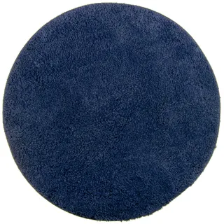 Brandsseller Badezimmerteppich Ø 60 cm Badvorleger Badematte Badteppich rund Chenille rutschfest saugstark maschinenwaschbar - Blau