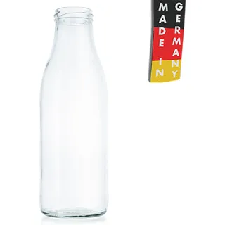 Milchflasche 0,75 Liter Weiß TO 48 - Milchflaschen, Saftflaschen, Weithalsflaschen