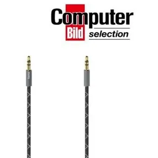 Hama Audio-Kabel, 3,5-mm-Klinken-St. - St., Stereo, Metall, vergoldet, 0,75 m
