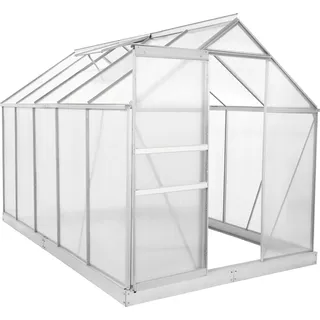 Zelsius Gewächshaus Aluminium Grau HKP 6 mm 5,9 m2