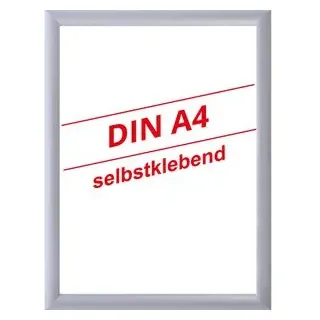 Böttcher-AG Klapprahmen DIN A4, Aluminium, Profil 25mm, selbstklebend, für Fenster