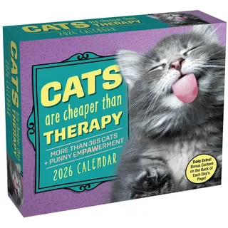 simon + schuster llc Cats Are Cheaper Than Therapy 2026 Day-to-Day Calendar