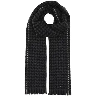 Bugatti Schal Scarf With Houndstooth Pattern Charcoal