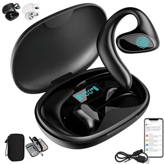 Sonabuds übersetzer,Sona buds übersetzungskopfhörer,Sonabuds ki übersetzer kopfhörer,Echtzeit-Übersetzung,Bluetooth-Konnektivität,Unterstützt 156 Sprachen,Geeignet für Reise Business (Schwarz,1)