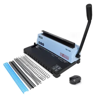 RAYSON Drahtbindegerät, 120 Blatt Binde, 3:1 Teilung, A4, 34-Loch-Doppelschleifen-Drahtbinder mit stabiler Metallkonstruktion, TD-130...