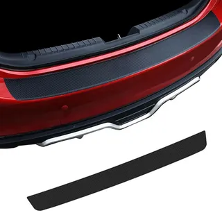 SANSHAOS Ladekantenschutz Kofferraum Stoßstangenschutz für Dacia Sandero Stepway 3 2020-2023 2024, Heckstoßstangenschutz Selbstklebender Kohlefaser Aufkleber