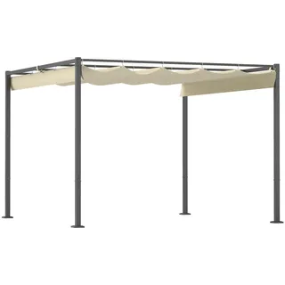 Outsunny Pergola 3 x 3 m Beige