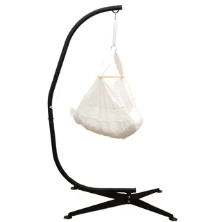 Bundles Komplettset Babywiege mit Gestell - Federwiege bis 15kg - Ständer 205cm