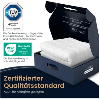 aktivshop ELONEO Gewichtsdecke, Entspannungsdecke & Anti-Stress Therapiedecke, 200x200cm, 7 kg