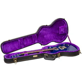 Crossrock PRS SE Standard Solid-Body Gitarrenkoffer – Vintage-Beschläge, Schwammpolsterung, Metallfüße, Stauraum – Schwarz (CRW520PRSEBK)