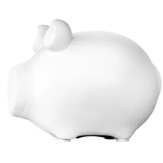 G. Wurm Spardose Blanko Weiß 12,5 x 9 cm Keramik