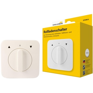 Schellenberg Rollladenschalter Drehknopf zur Unterputzmontage, Tast- und Rastfunktion, möglich