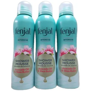 Fenjal Shower Mousse 200ml, veganes Duschgel mit Avocadoöl, Sheabutter, cremiger Schaum, normal bis sehr trockene Haut - Intensiv