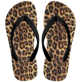 Uacyareni Flip Flops Kinder Leopardenmuster Muster Zehentrenner Mädchen Jungen Badelatschen Sommer Strand und Pool Rutschfeste Zehensandalen-31 - 31 EU