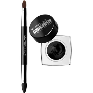 Maybelline Tattoo Liner Gel Eyeliner, Wasserfester und langanhaltender 2-in-1 Profi-Pinsel, Bis zu 24 Stunden Halt, Gel Pot, Farbton: 950 Blackest Black