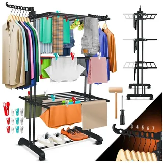 Kesser Wäscheständer Turm schwarz