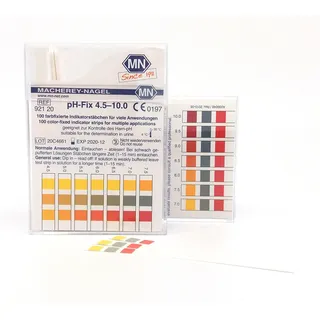 Macherey-Nagel GmbH & Co. KG pH-Fix Indikatorstäbchen pH 4,5-10, eine Packung à 100 Teststäbchen 6 x 85 mm