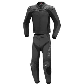 BÜSE Assen 2-Teiler Motorrad Lederkombi, schwarz, Größe 62